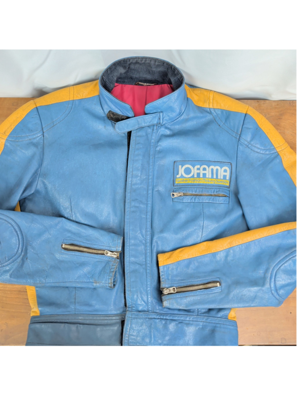 Vintage Jofama Swedish Made Leather Biker Jacket